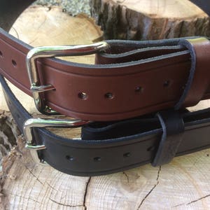 Amish Made Leather Belt for Men image 2