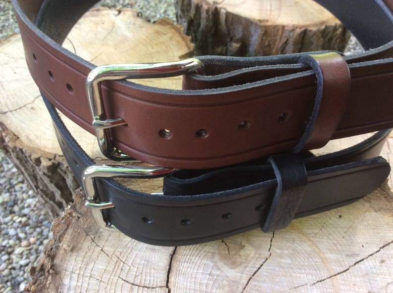 Amish Made Leather Belt for Men image 2