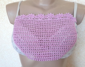 Crochet Lace Modesty Panel: Cleavage Cover Bra Insert