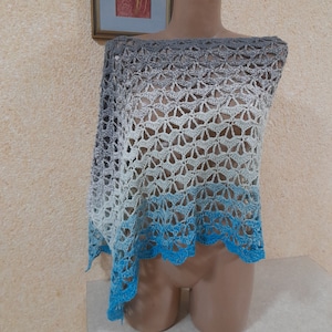 Lace crochet poncho, summer boho poncho