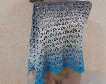 Lace crochet poncho, summer boho poncho