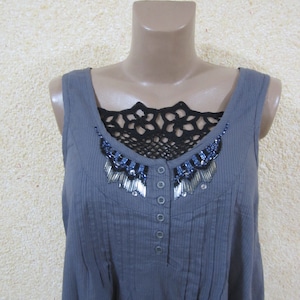 Black Crochet Lace Modesty Panel: Cleavage Cover Insert