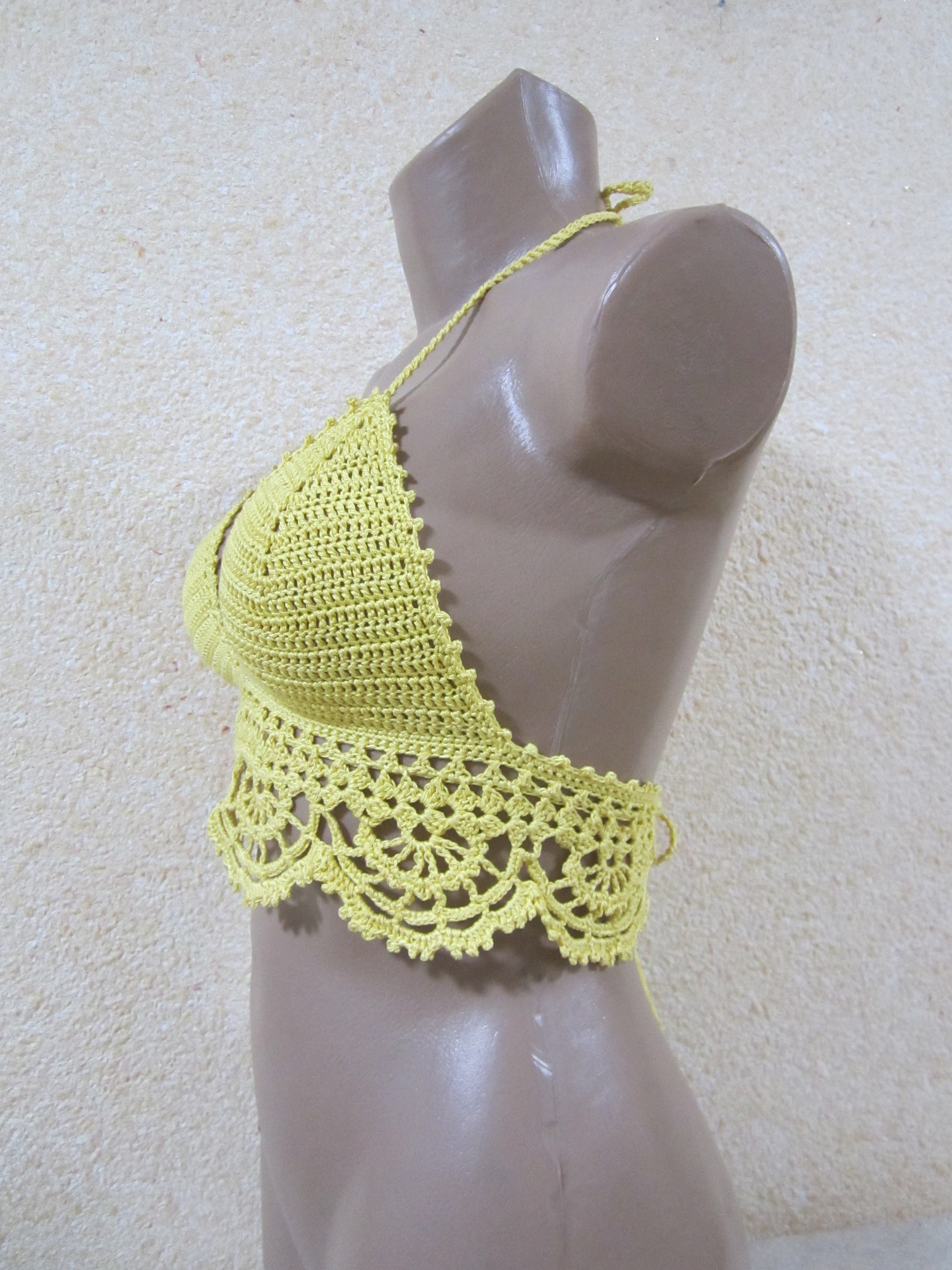 Light Yellow Crochet Bikini Topcrochet Festival Topcrochet | Etsy