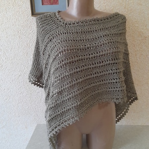 Summer poncho, Hand knitted poncho