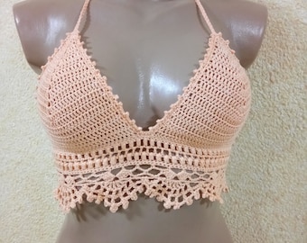 Crochet bikini top