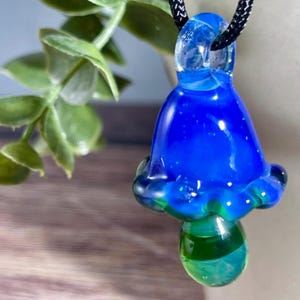 Borosilicate Glass Mushroom Pendant - 1.71"Hand Blown Glass Art Jewelry - Hand Sculpted - Fungi - Magical Mushroom - Heady Glass - Lampwork