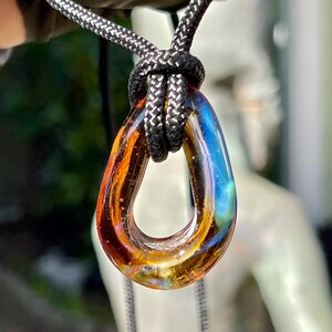 Pendant - 1.44" - Borosilicate Glass - Handcrafted Jewelry - Necklace - Unique - One of a Kind - Statement Piece