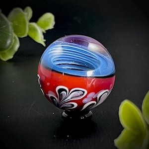 Handmade Borosilicate Glass Marble, Heady Glass, One of a Kind Collectible, Contemporary Marble, Hand Blown Glass Art