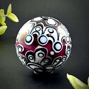 Organic Dot Stack Glass Marble 1.47" (37.5mm) - Boro Heady Art