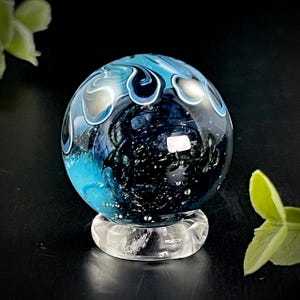 Handmade Borosilicate Glass Marble, Heady Glass, One of a Kind Collectible, Contemporary Marble, Hand Blown Glass Art -