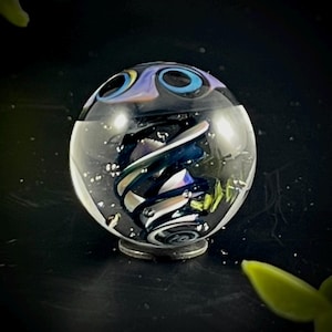 Handmade Borosilicate Glass Marble, Heady Glass, One of a Kind Collectible, Contemporary Marble, Hand Blown Glass Art- Jellyfish