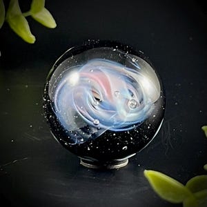 Handmade Borosilicate Glass Marble, Heady Glass, One of a Kind Collectible, Contemporary Marble, Hand Blown Glass Art- Dot Stack