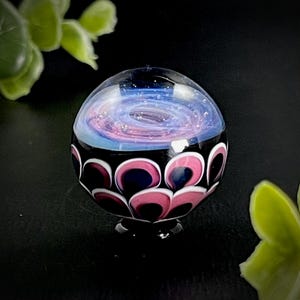 Handmade Borosilicate Glass Marble, Heady Glass, One of a Kind Collectible, Contemporary Marble, Hand Blown Glass Art