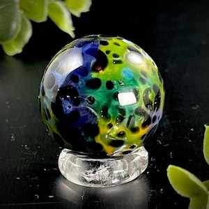 Handmade Borosilicate Glass Marble, Heady Glass, One of a Kind Collectible, Contemporary Marble, Hand Blown Glass Art