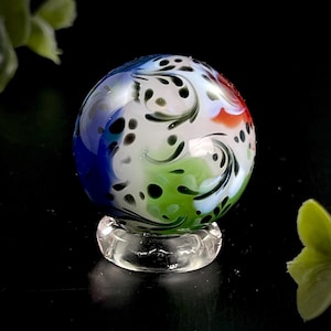 Handmade Borosilicate Glass Marble, Heady Glass, One of a Kind Collectible, Contemporary Marble, Hand Blown Glass Art