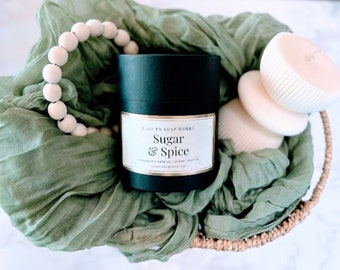 Sugar & Spice - Luxury Soy Wax Melts - Handmade Vegan Wickless Candle - Gourmand Home Fragrance - Vanilla Spice