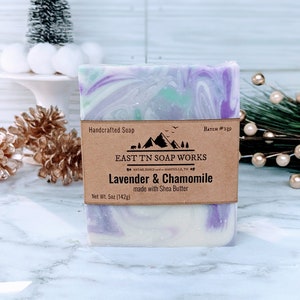 Lavender & Chamomile - Soap Handcrafted Bar - Neroli Lily of the Valley - w/ Shea Butter - No Sulfates - Vegan - Cruelty-free - Zero-waste