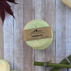 Lemongrass Solid Shampoo Bar: Vegan Zero-Waste Hair Care (2.4oz/68g)