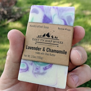 Lavender Chamomile Soap Bar: Handcrafted with Shea Butter
