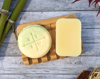 Lemongrass Haircare Set - Solid Shampoo + Detangling Conditioner - 10% OFF