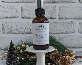 Five Star Hotel - Westin Hotel Inspired Room and Linen Spray - White Tea, Lily, Teakwood - Ecofriendly - Luxury Scent - Stocking Stuffer