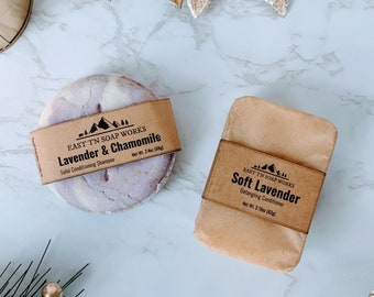 Lavender & Chamomile Hair Care Duo - Solid Shampoo | Detangling Conditioner - NO Plastics or Sulfates - Zero-waste - Vegan - Cruelty-free