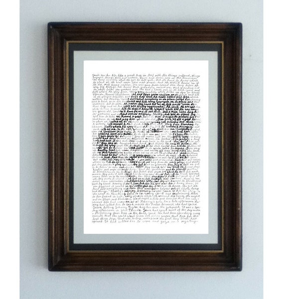 Zora Neale Hurston poster, a handmade portrait of the writer fashioned from a poignant extract of her own book Their Eyes Were Watching God