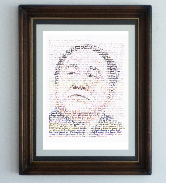 Mo Yan  Portrait of the Chinese writer Nobel Prize winning novelist With text from his award-winning novel Life and Death are Wearing Me Out