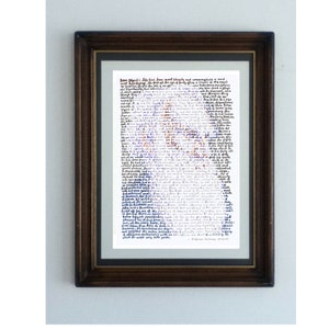 Leo Tolstoy, a portrait of the great Russian writer with an excerpt from his short novel The Death of Ivan Ilyich - Literary Art Print
