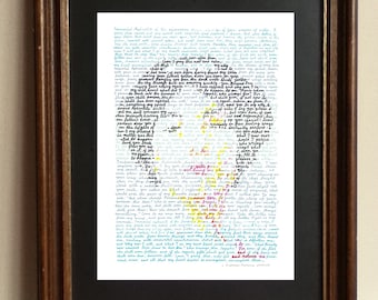 Sappho de Lesbos, un portrait fait main de la poétesse grecque avec son poème Aphrodite immortelle