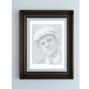 James Joyce Portrait: Handmade Literary Art with an excerpt from “Eveline” in Dubliners