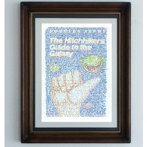 Póster de la Guía del autoestopista galáctico: Arte hecho a mano de Douglas Adams, capítulo 25