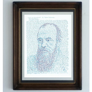 Fyodor Dostoyevsky  Portrait of the Russian writer  With an excerpt from Crime and Punishment  Stunning wall art  Nice gift for F.D. fans