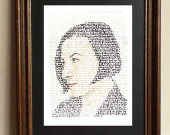 Donna Tartt, portrait with an excerpt from her second novel The Little Friend