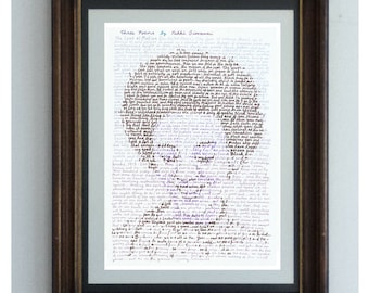 Nikki Giovanni poster - a hand-made Portrait of the poet in her own words with a selection of her poems