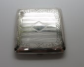 Art Deco Transitional 1918 Wightman Hough Sterling Silver Pop Up Cigarette Case