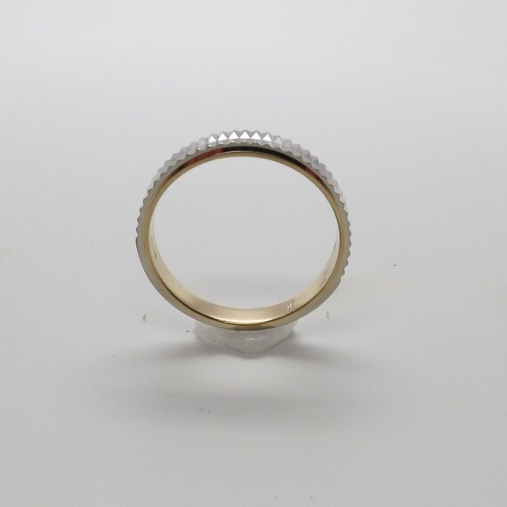 Vintage New 14K White and Yellow God Tapered Diam… - image 3