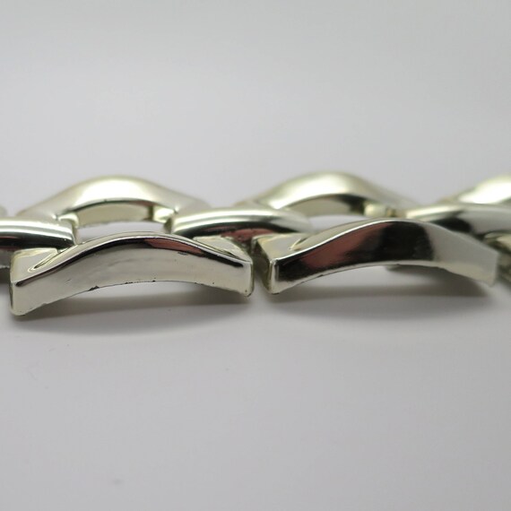 Vintage Large Rectangular Link Bracelet - image 4