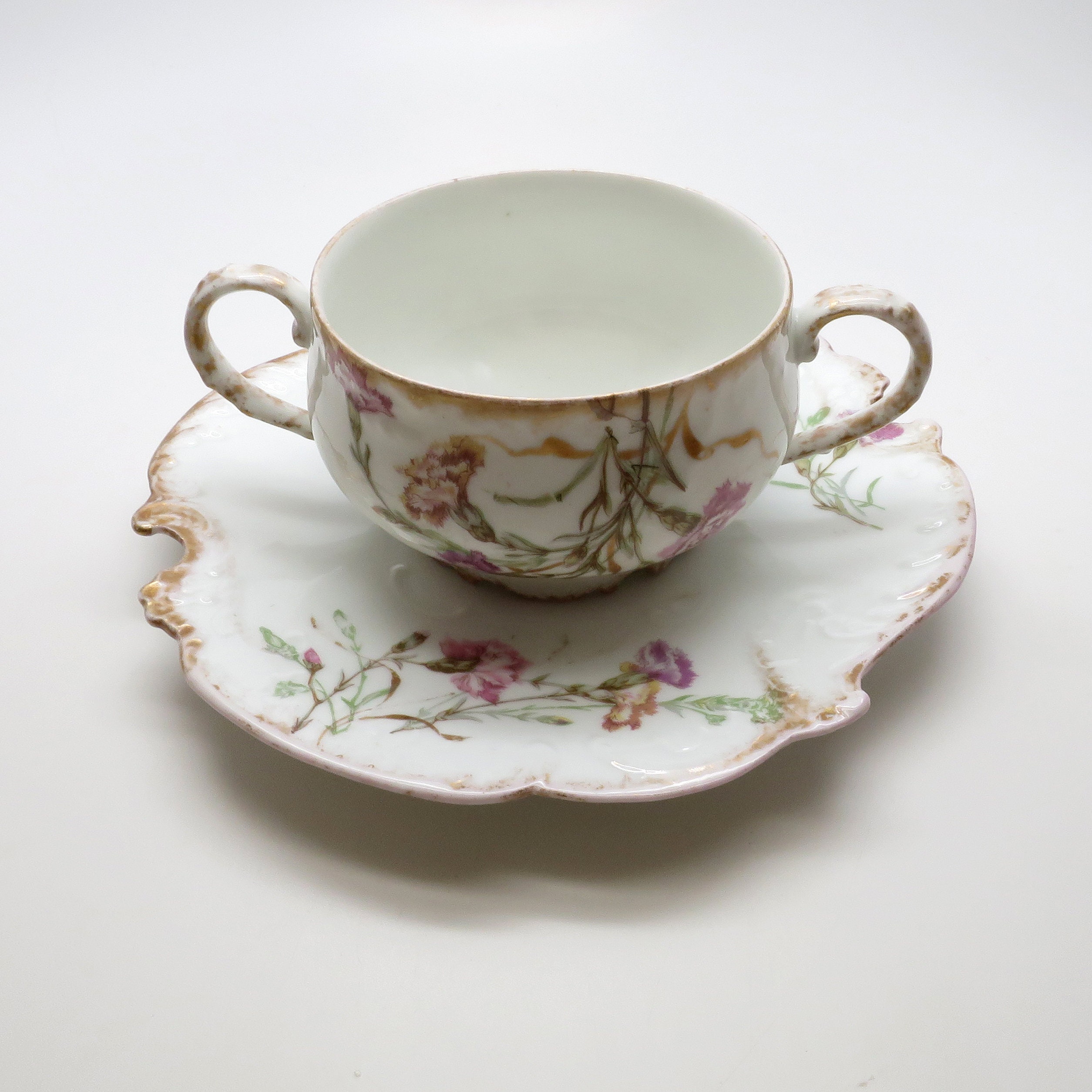 Antique Victorian 1896-1905 Laviolette Limoges, France Double