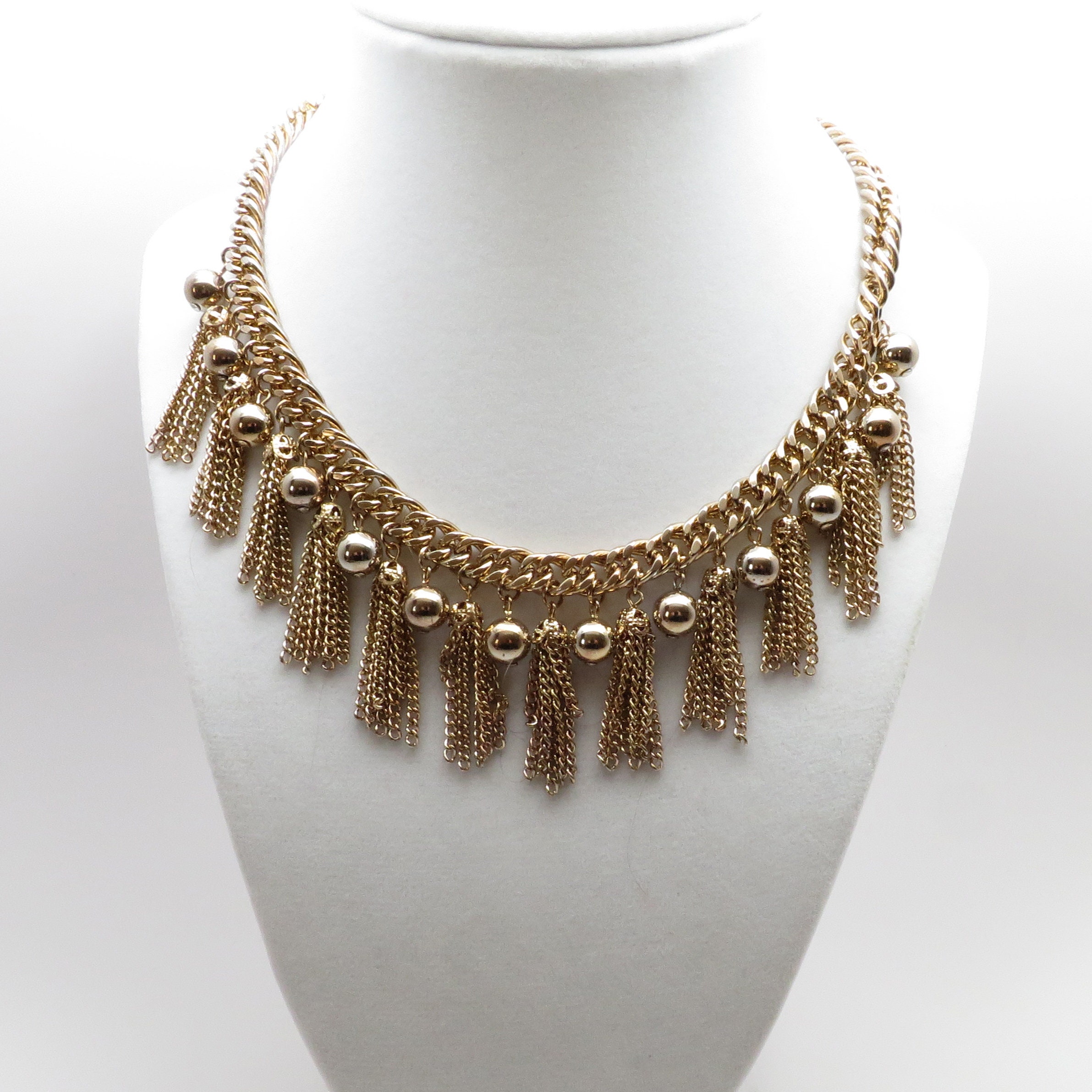 Collier Court (choker) Femme Argenté Avec Perles Et Pompons - Alliage De Zinc - Neuf Sans Emballage