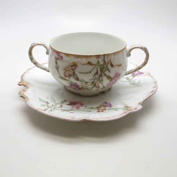 Antique Victorian 1896-1905 Laviolette Limoges, France Double
