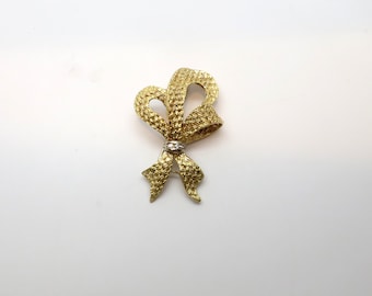 Tiffany ティファニー　リボンボウ　ブローチ　レア　ヴィンテージ ヴィンテージ！ティファニー 18Kイエローゴールド プラチナ