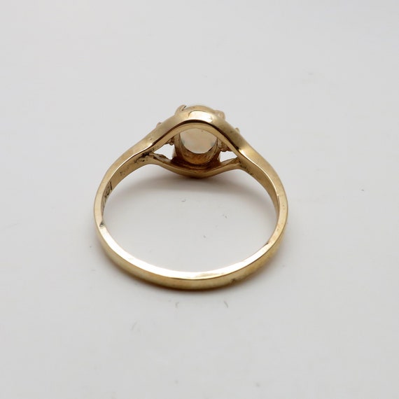 Classic Vintage New 10K Yellow Gold Genuine Natural Opal Ring