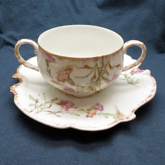 Antique Victorian 1896-1905 Laviolette Limoges, France Double