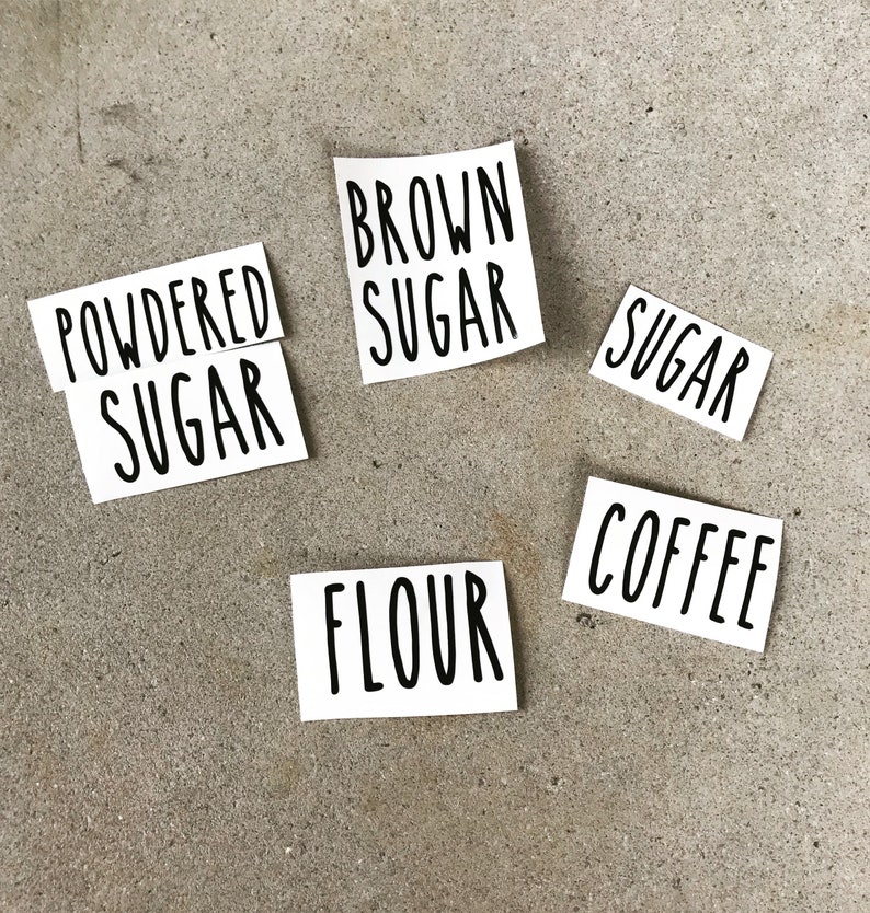 farmhouse labels Rae Dunn inspired kitchen labels kitchen canisters pantry labels kitchen decals farmhouse decor kitchen