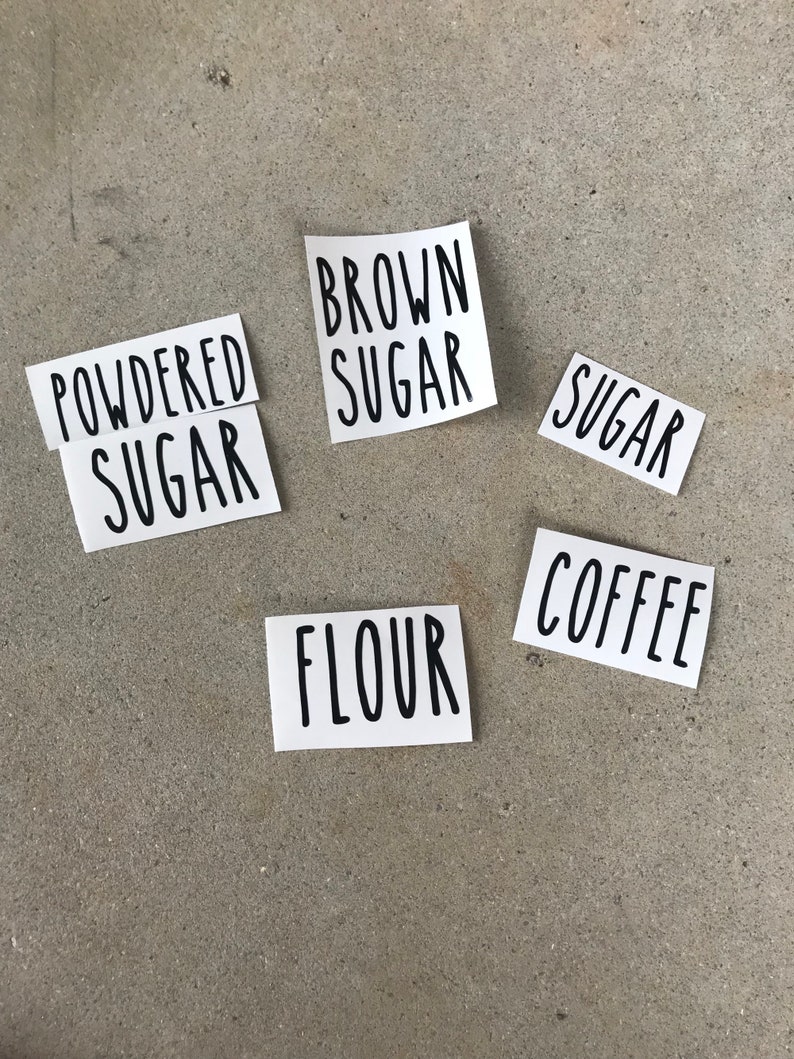 farmhouse labels Rae Dunn inspired kitchen labels kitchen canisters pantry labels kitchen decals farmhouse decor kitchen