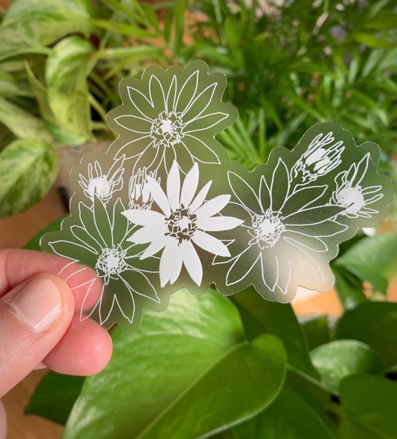Journal Sticker Die Cut Floral Sticker Botanical Floral Die Cut Vinyl ...