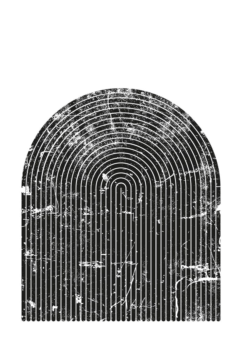 Geometric Half circle Arch Print Scandinavian Wall art Etsy