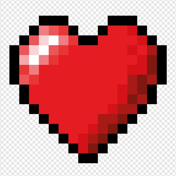 Heart Pixel Heart Love Print Love Game Heart Pixel Art Valentines Gift Wall Art Printable Wall Art Wedding Gift Couples Gift