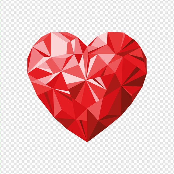 Geometric heart Heart png geometric art Love print Love | Etsy